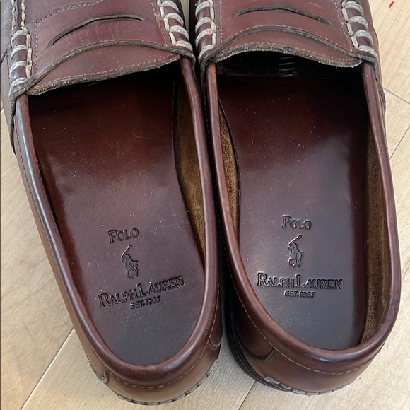 Polo by Ralph Lauren Rich Brown Leather Slip-Ons 9 - Picture 10 of 14